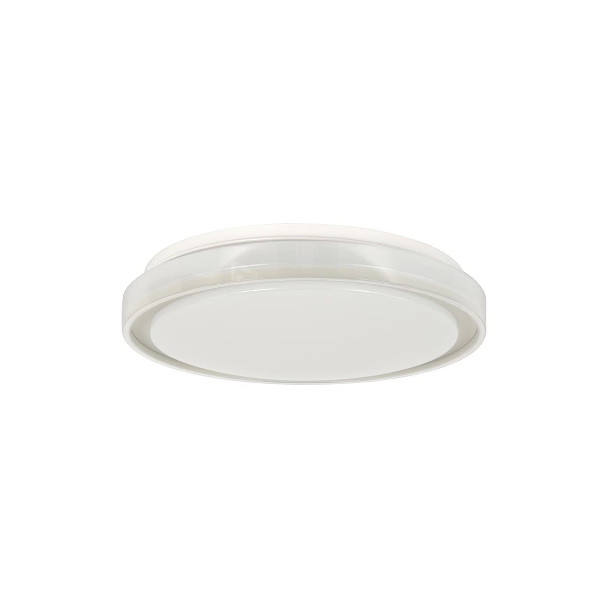 Nova 390mm LED Colour Switching IP44 Flush Mount in White-img-1