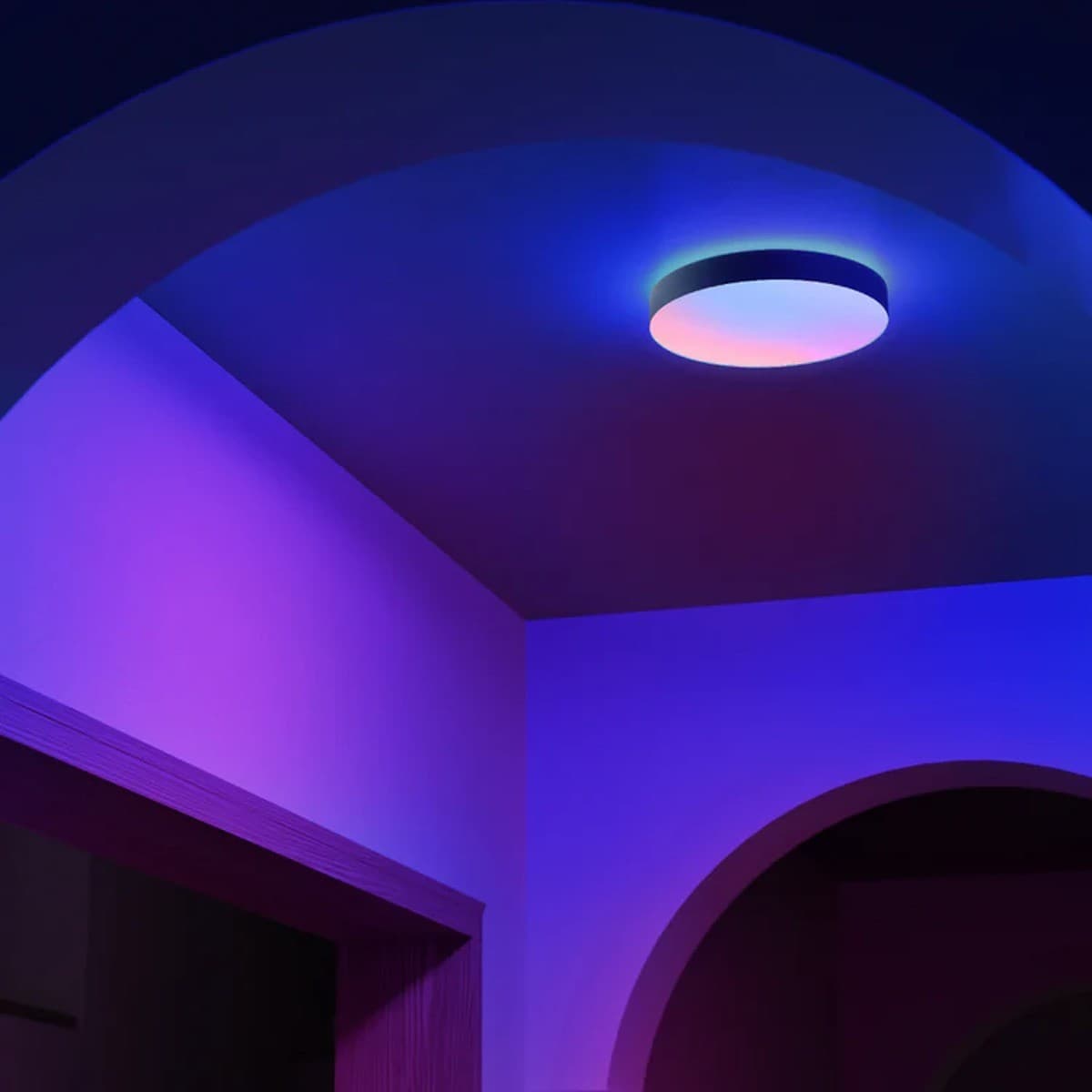 LIFX SuperColour 380mm Smart LED Flush Mount with RGB + Full White Spectrum in White-img-6