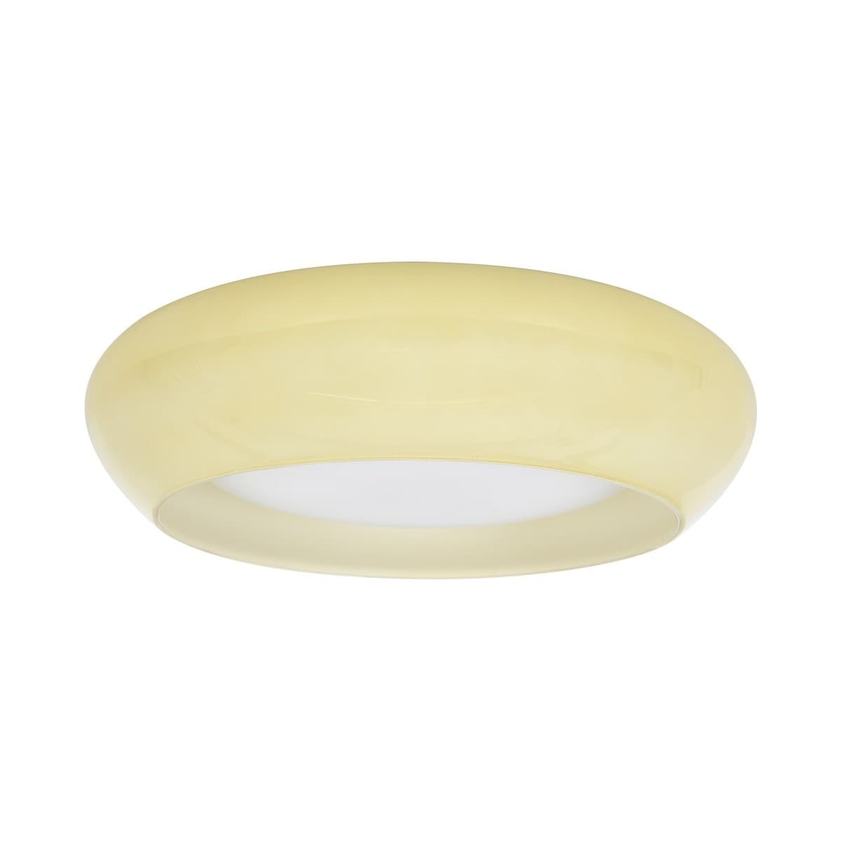 Loch 1 Light Flush Mount in Milk Glass