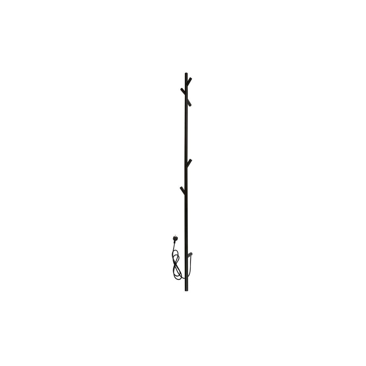 Silhouette Vertical Heated Towel Rail in Black
