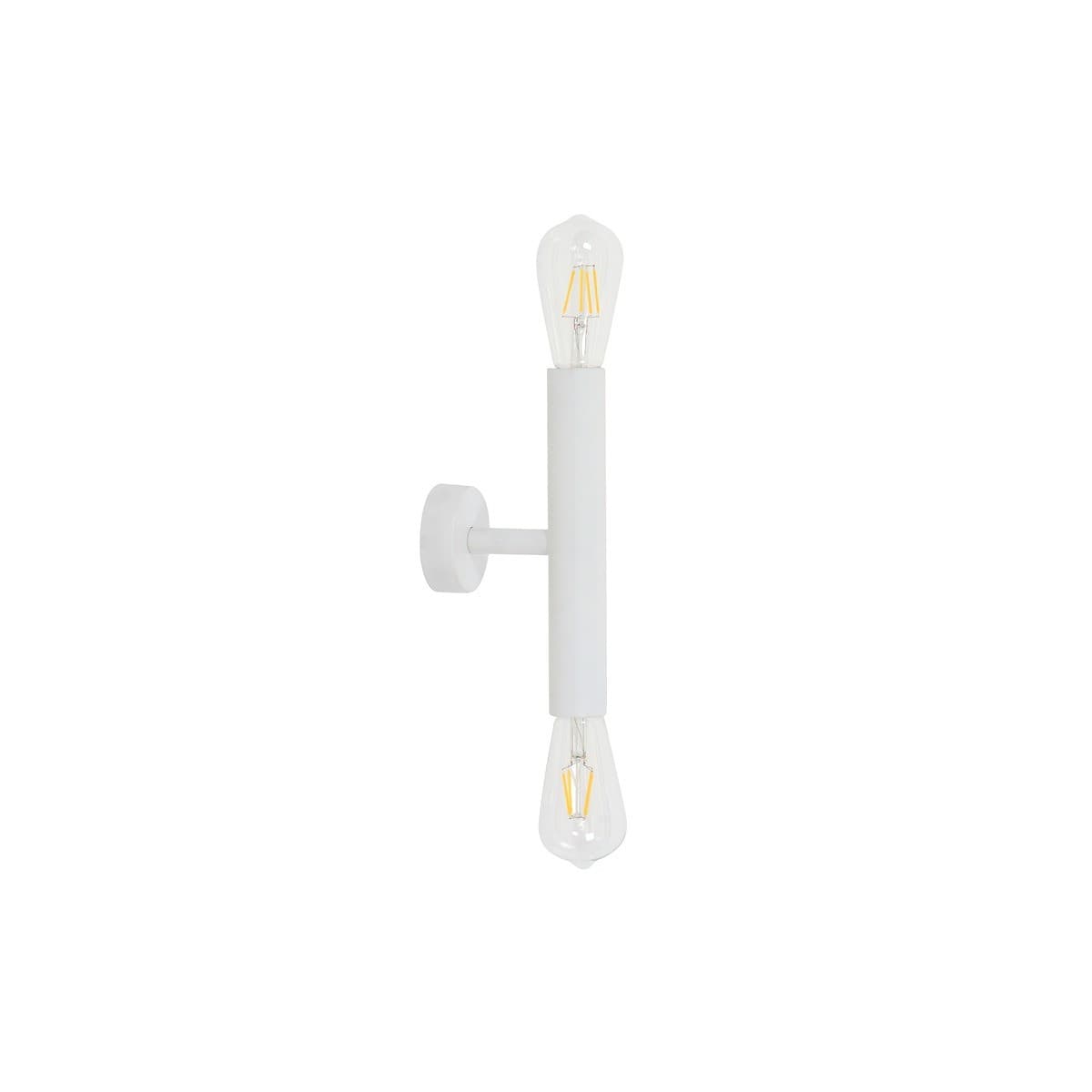 Parker 2 Light Cylinder Wall Bracket in White