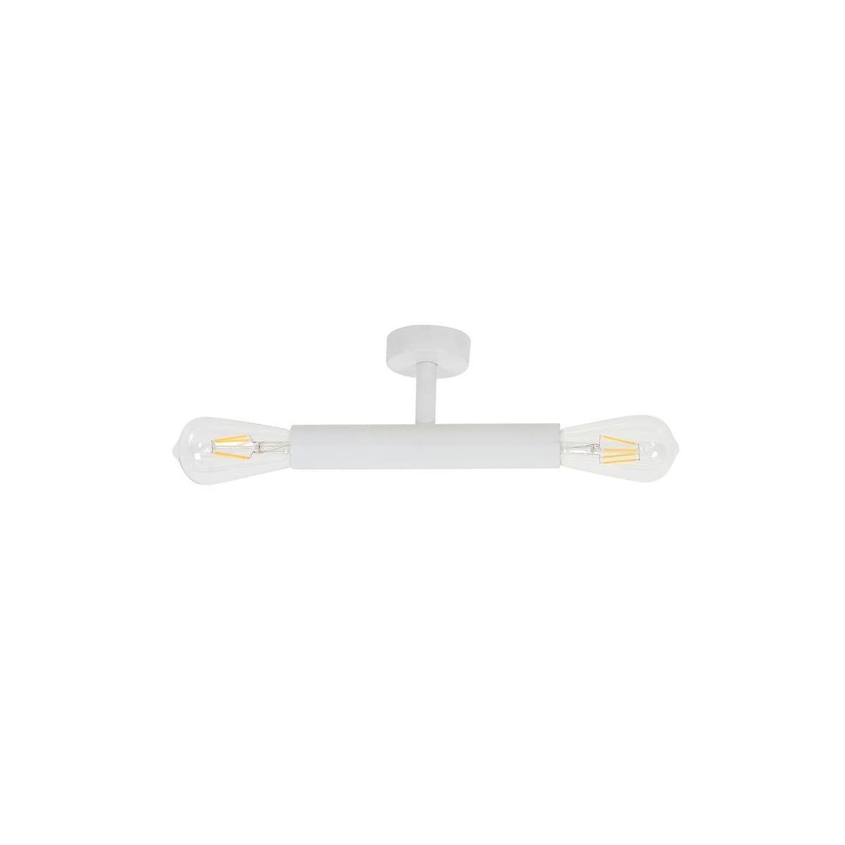 Parker 2 Light Cylinder Wall Bracket in White