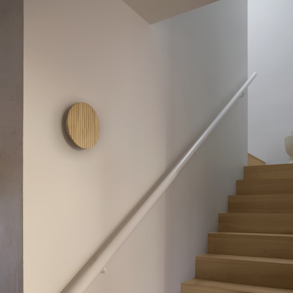 Equinox 200mm LED Colour-Shifting Ribbed Wall Sconce in Oak-img-2