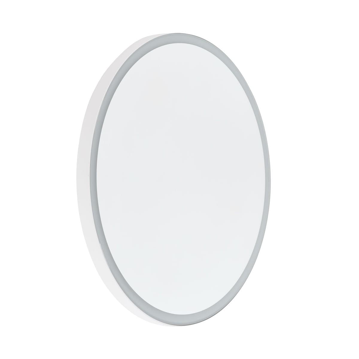 Contour LED Colour-Shifting Round Mirror in White-img-1