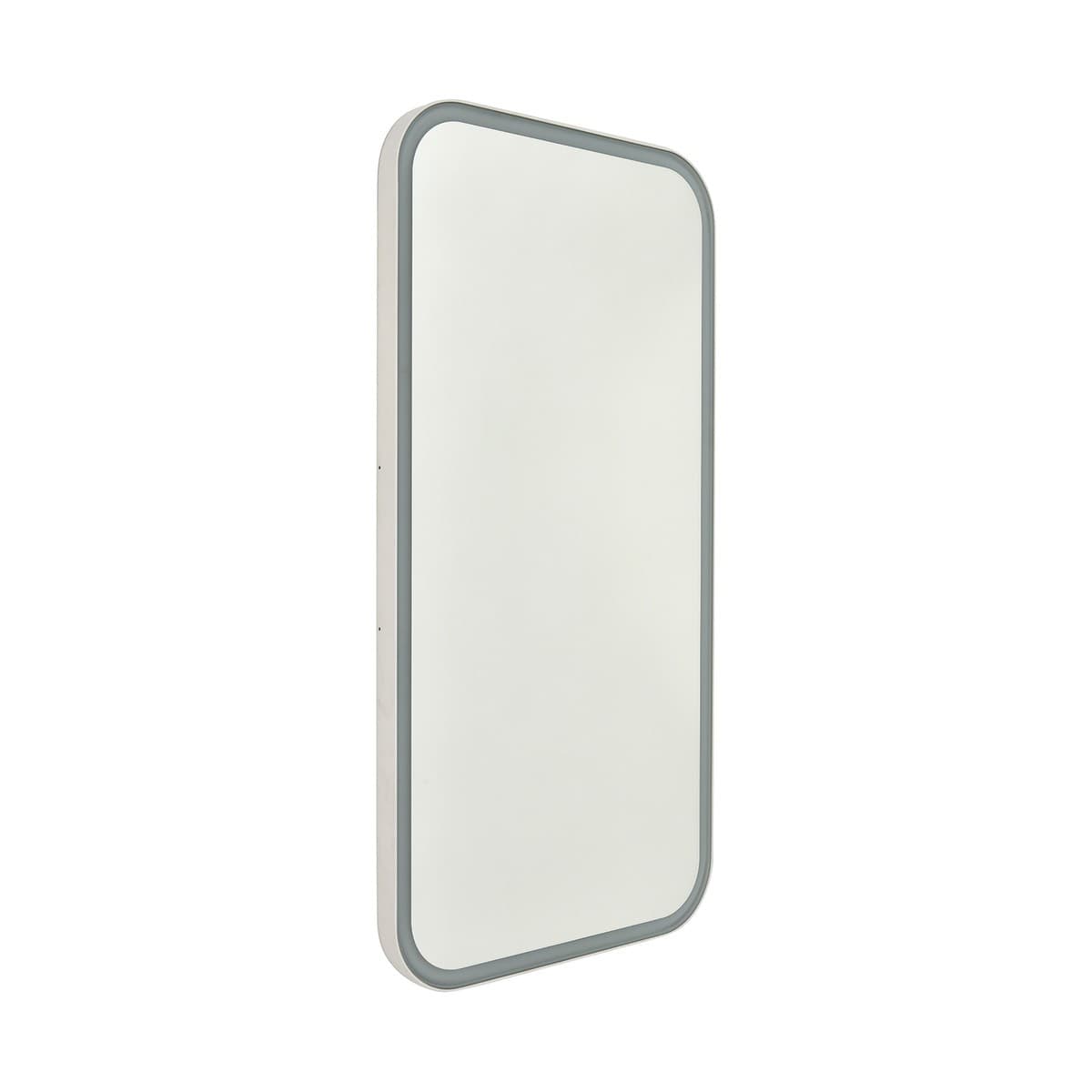 Contour LED Colour-Shifting Rectangle Mirror in White-img-1
