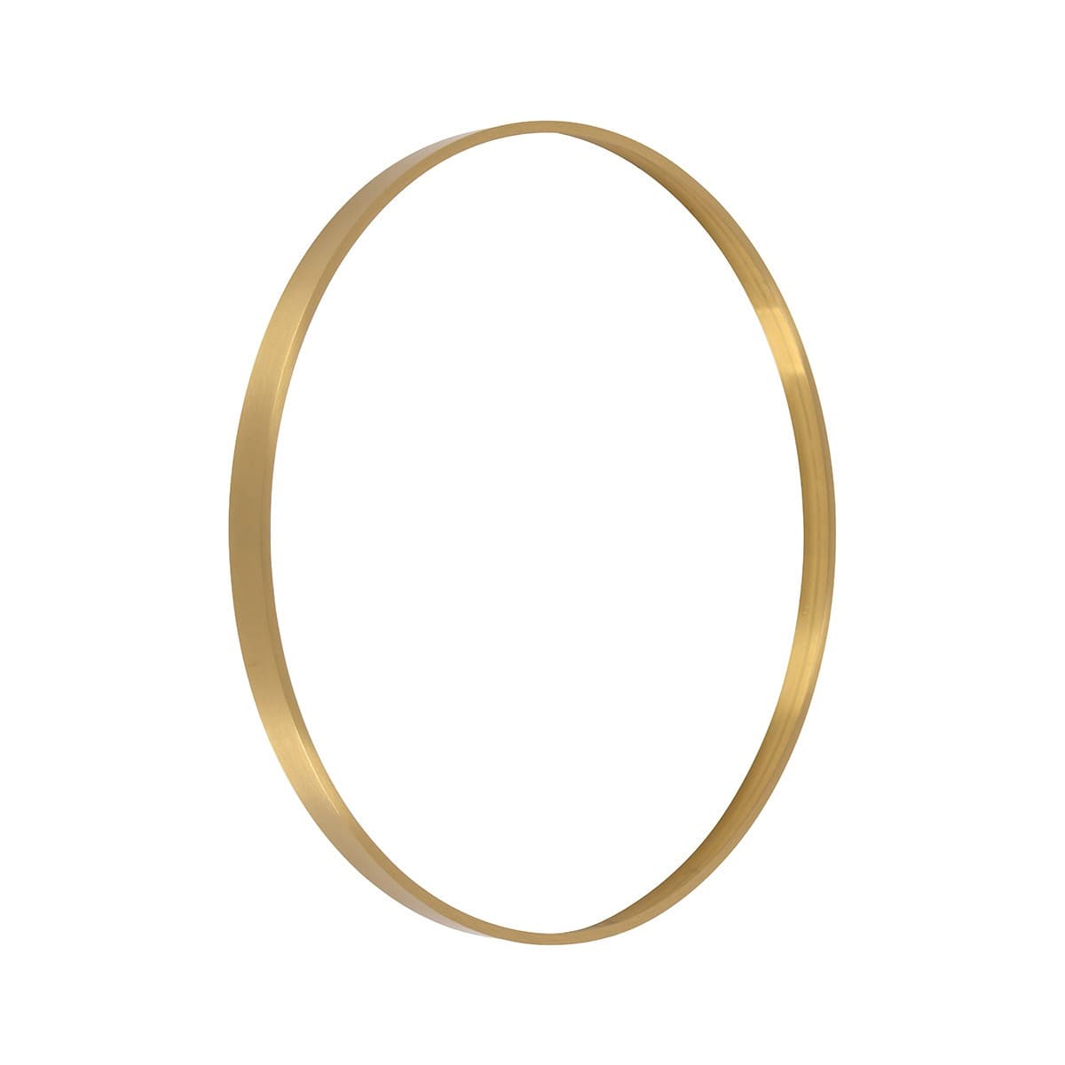 Contour Round Mirror Frame Only in Aged Brass-img-1