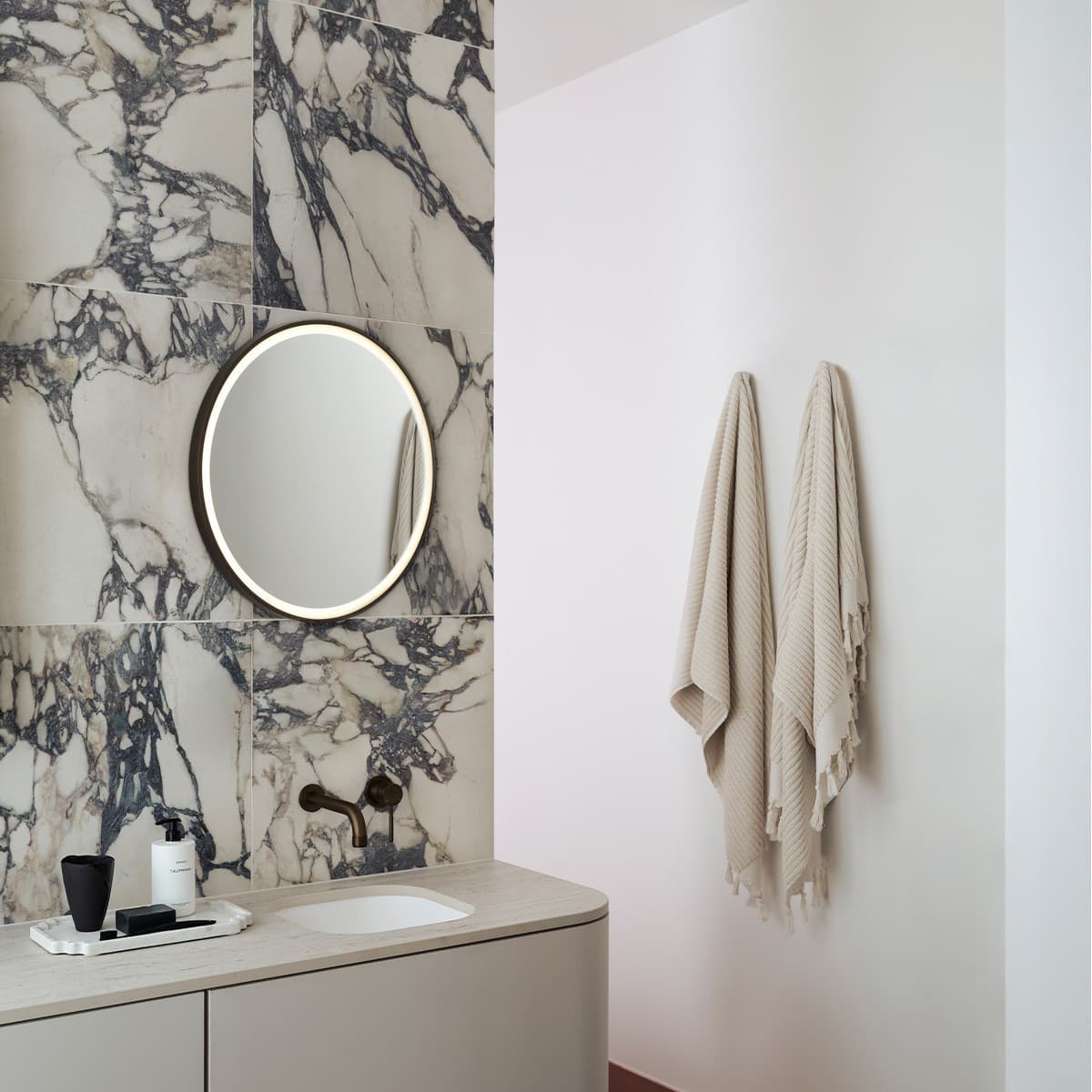 Contour Round Mirror Frame Only in Bronze-img-2