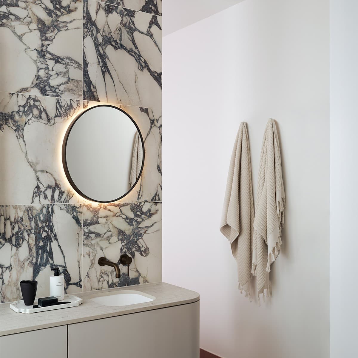 Contour Round Mirror Frame Only in Bronze-img-3