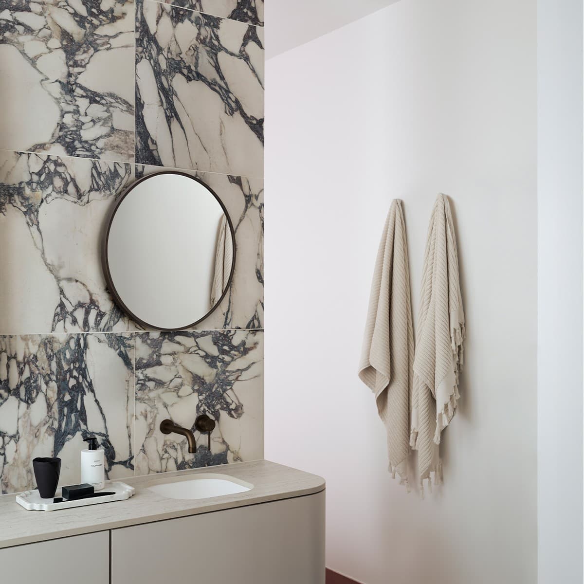Contour Round Mirror Frame Only in Bronze-img-4