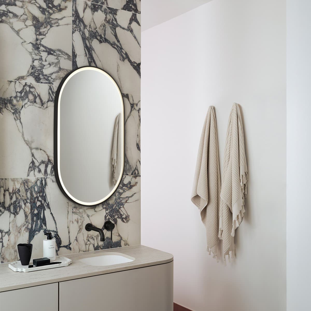 Contour Oval Mirror Frame Only in Black-img-2