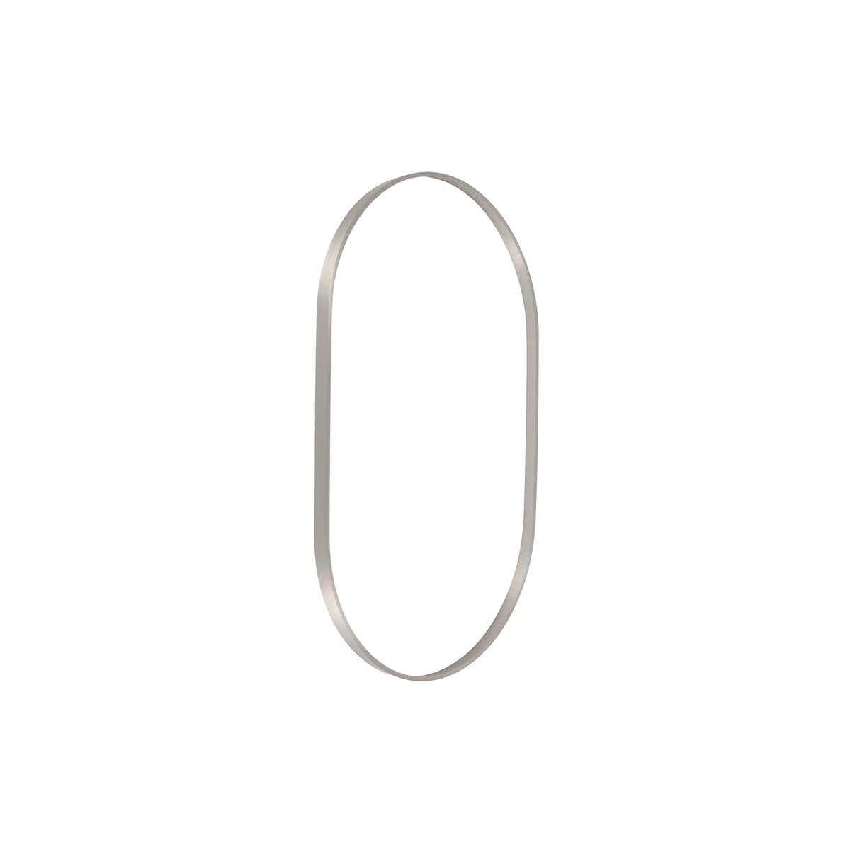 Contour Oval Mirror Frame Only in Brushed Chrome-img-1