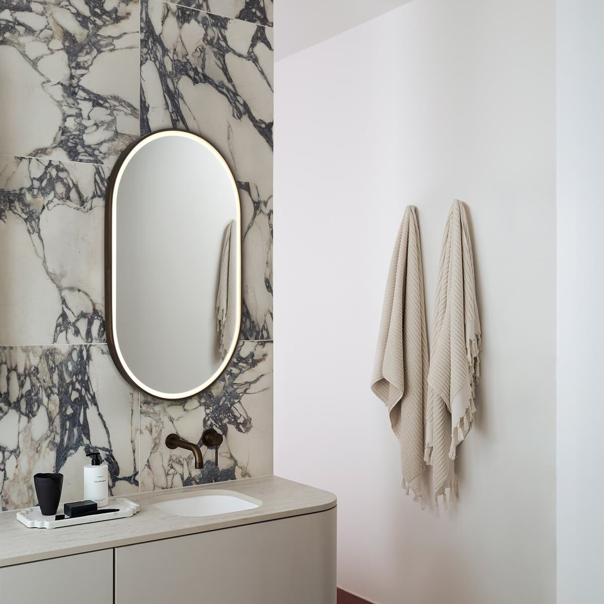 Contour Oval Mirror Frame Only in Bronze-img-2