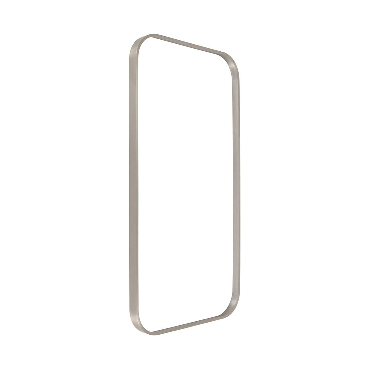 Contour Rectangle Mirror Frame Only in Brushed Chrome-img-1