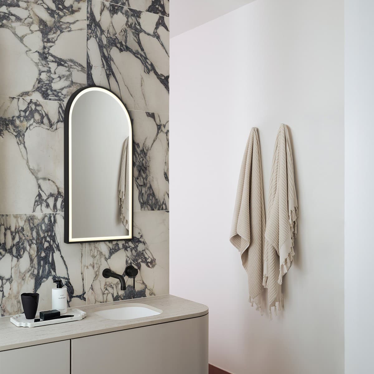 Contour Arch Mirror Frame Only in Black-img-2