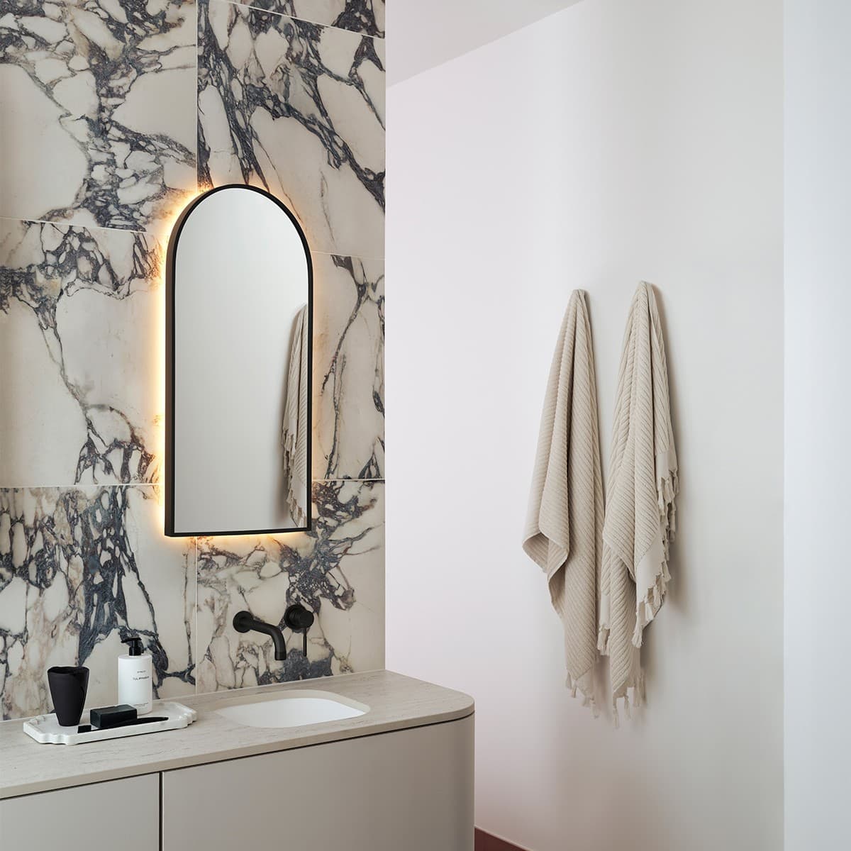 Contour Arch Mirror Frame Only in Black-img-3