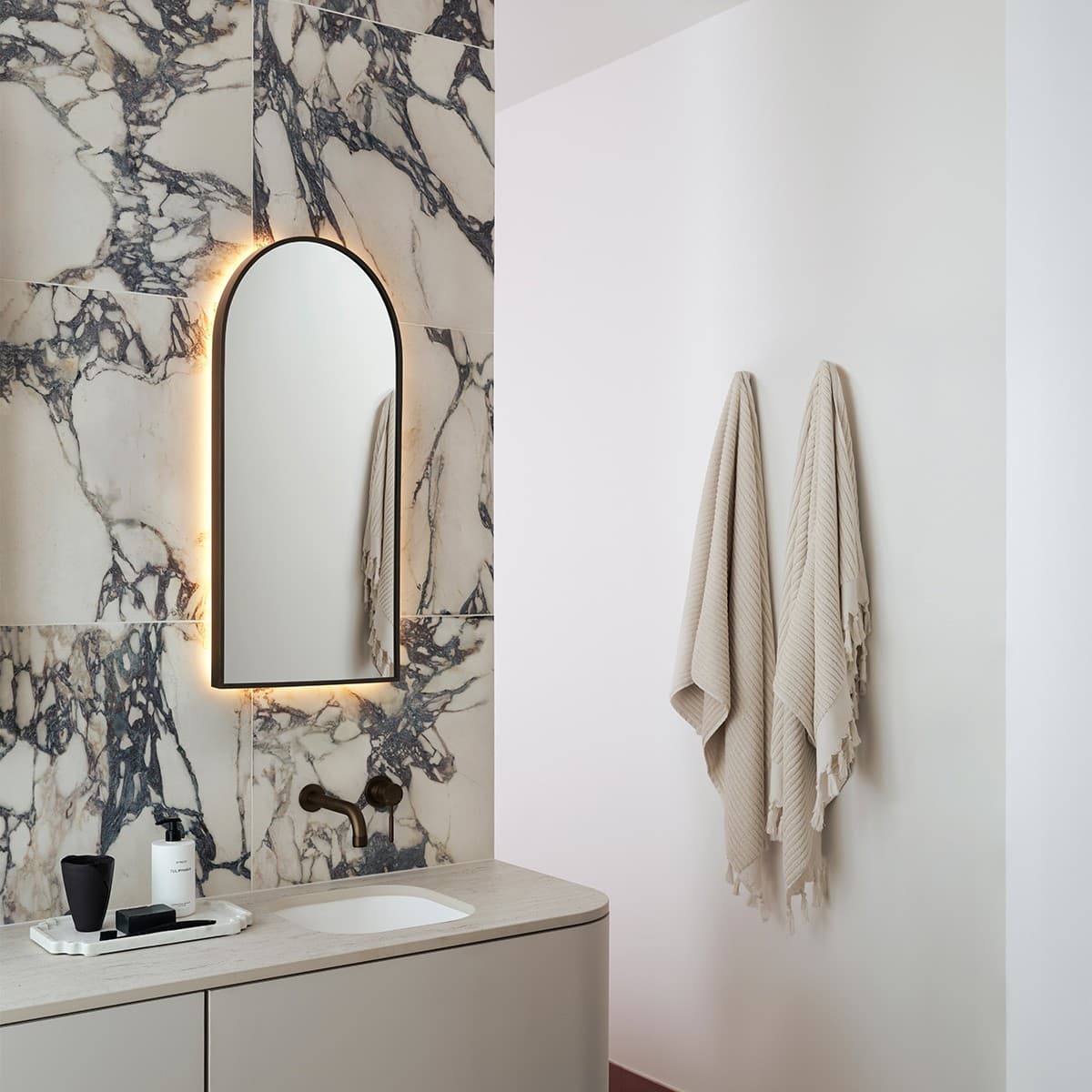 Contour Arch Mirror Frame Only in Bronze-img-3