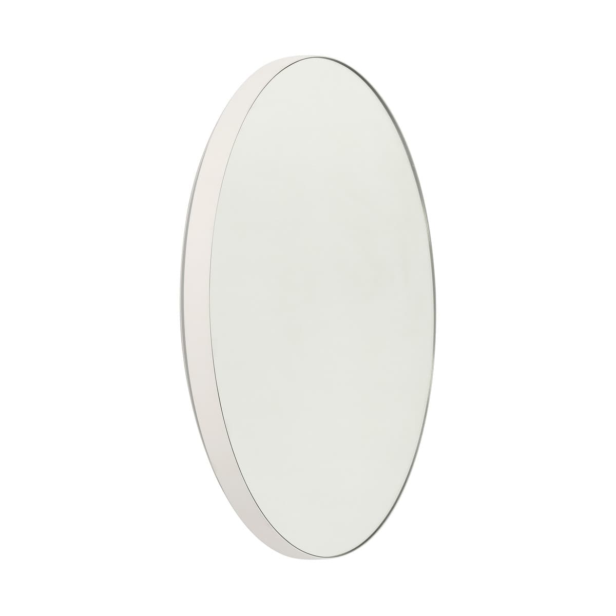 Contour Round LED Backlit Mirror in White-img-1