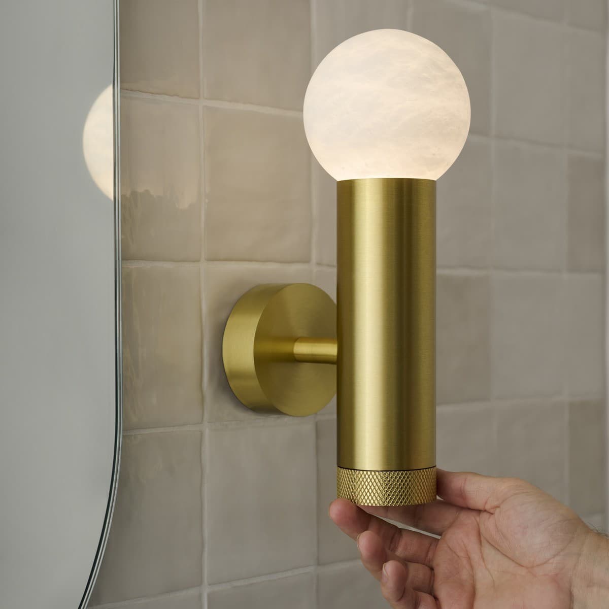 MFL Artisan LED Colour-Shifting Cylinder Wall Bracket with Dimmer in Brass-img-6