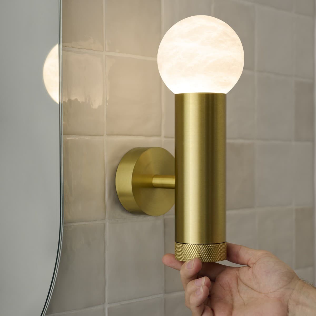 MFL Artisan LED Colour-Shifting Cylinder Wall Bracket with Dimmer in Brass-img-8