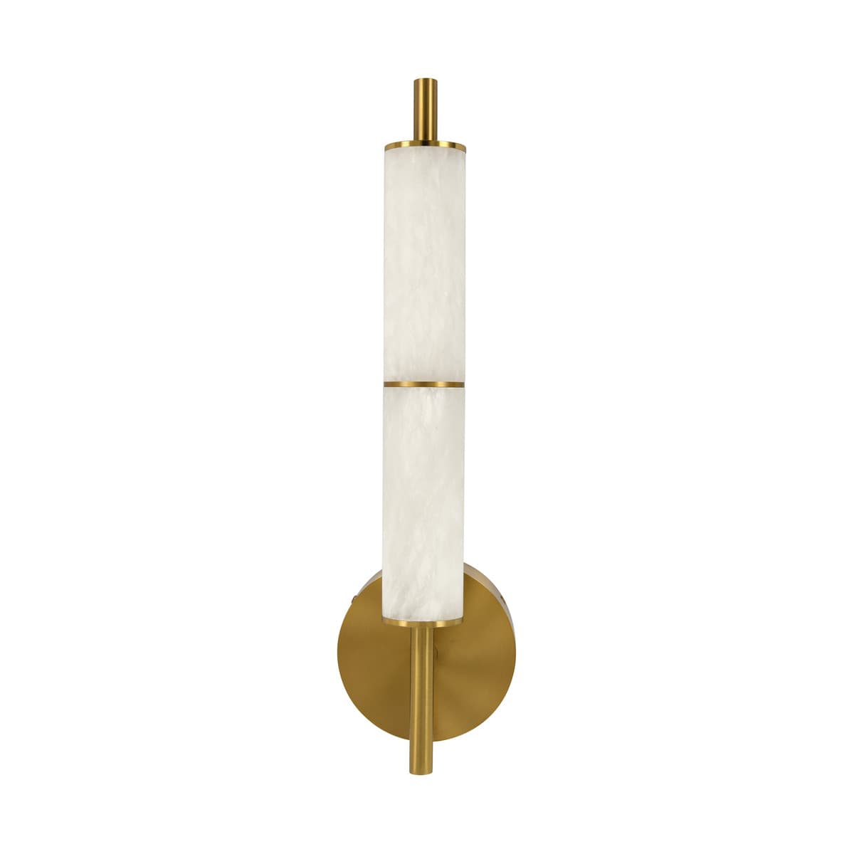 Made by Mayfair Cadence LED Colour Switching Wall Bracket in Aged Brass with Spanish Alabaster-img-2