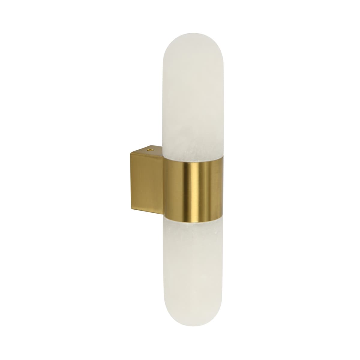 Arket 2 Light Wall Bracket in Aged Brass with White Alabaster-img-1