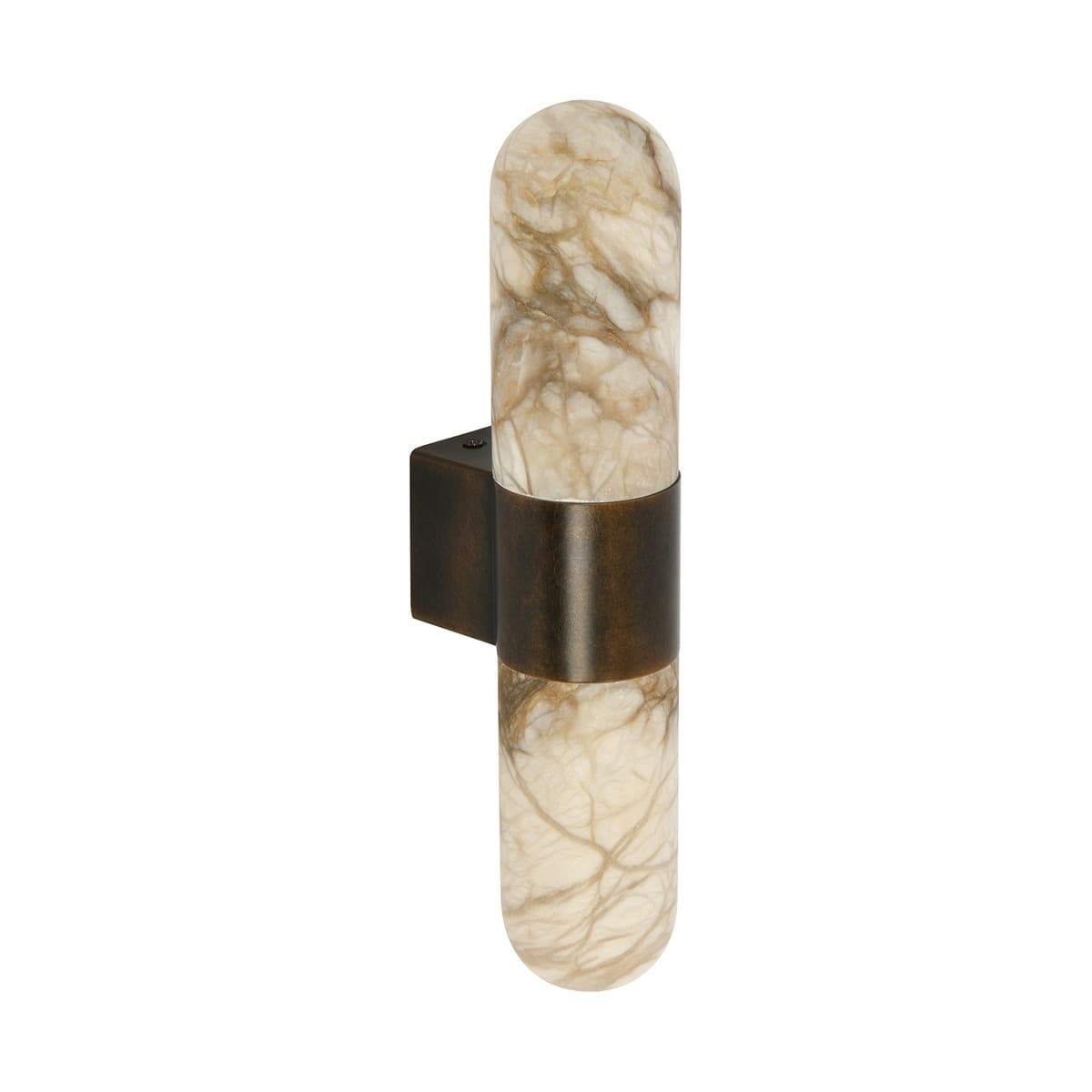 Arket 2 Light Wall Bracket in Bronze with Latte Alabaster-img-2