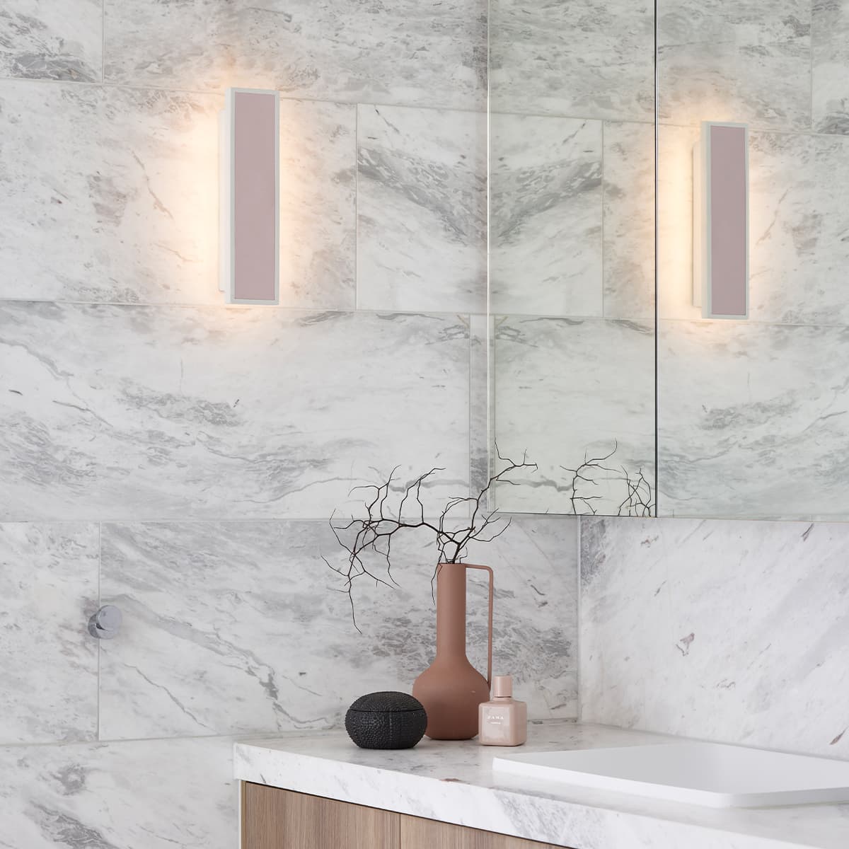Chameleon LED Colour-Shifting Tall Wall Sconce Only in White-img-6