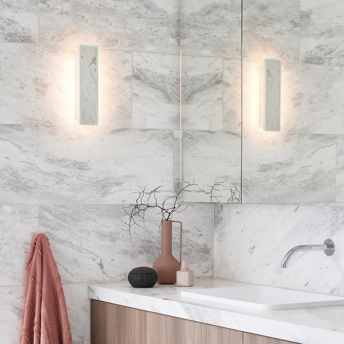 Chameleon LED Colour-Shifting Tall Wall Sconce Only in White-img-7