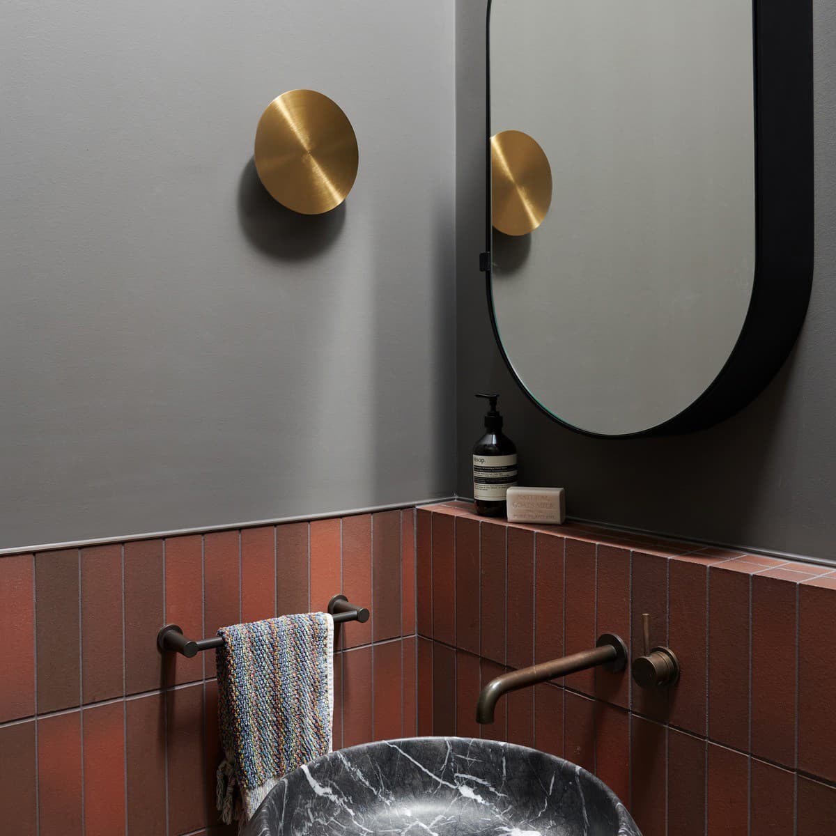 Equinox 200mm LED Colour-Shifting Wall Sconce in Brass-img-3