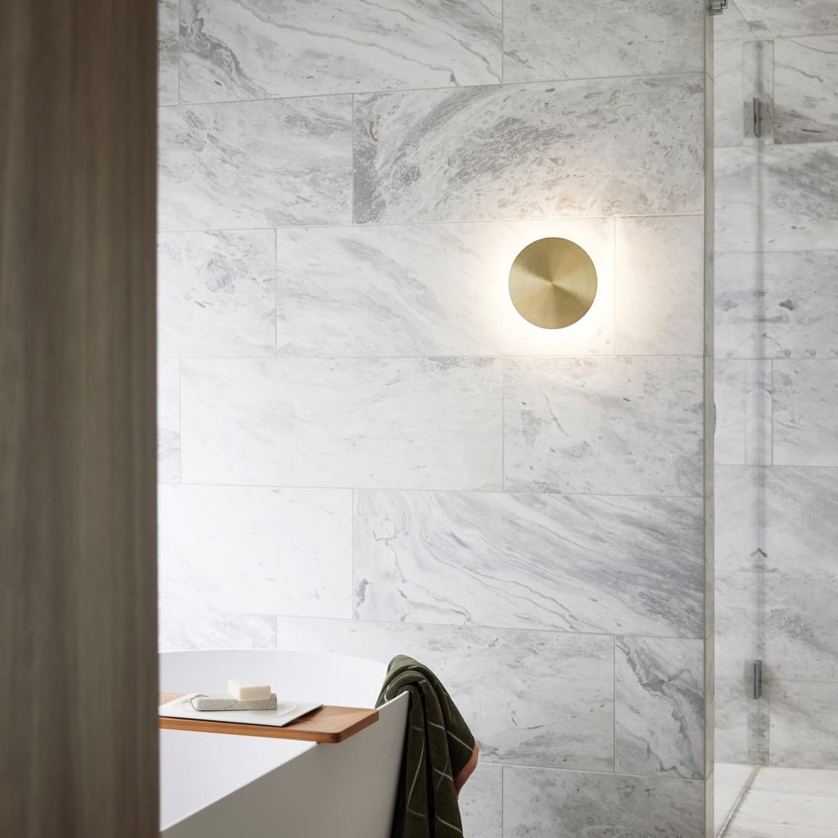 Equinox 200mm LED Colour-Shifting Wall Sconce in Brass-img-4