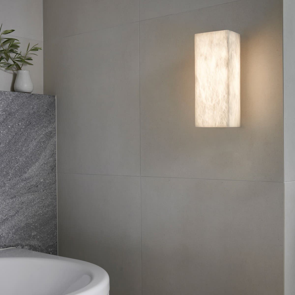 Made By Mayfair Times LED Colour-Shifting Wall Sconce in Spanish Alabaster-img-2