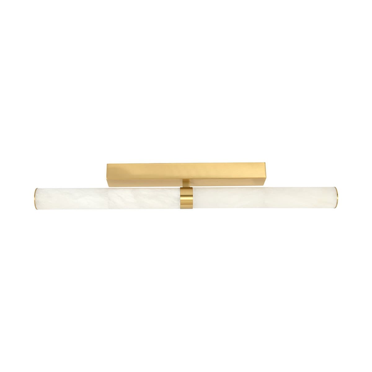 Made by Mayfair Luella 600mm LED Colour-Shifting Wall Bracket in Solid Brass with Spanish Alabaster-img-1