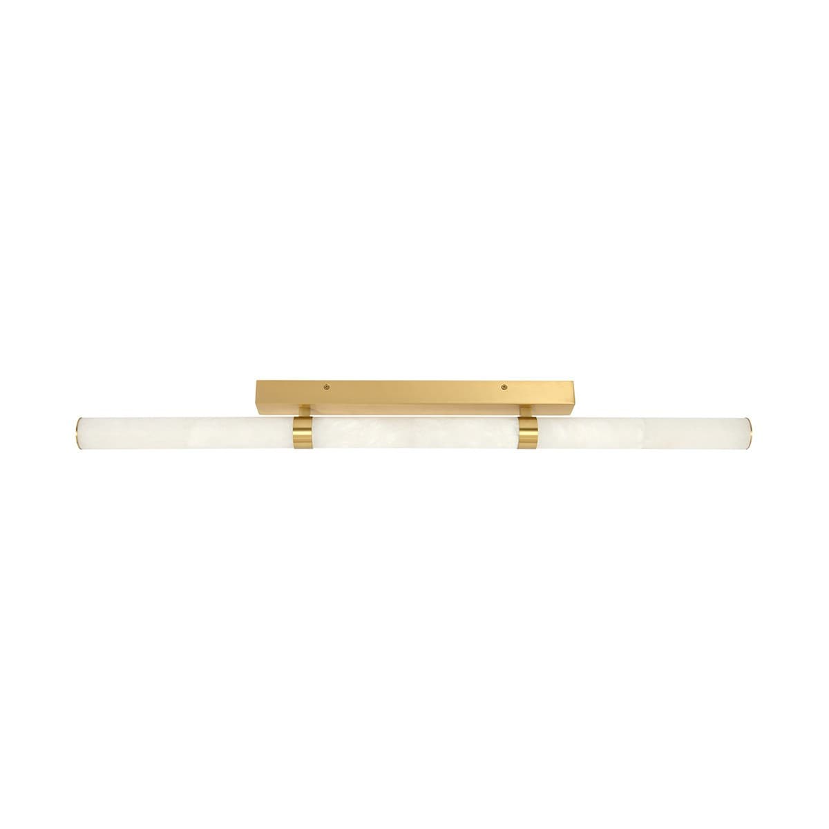 Made by Mayfair Luella 900mm LED Colour-Shifting Wall Bracket in Solid Brass with Spanish Alabaster-img-1