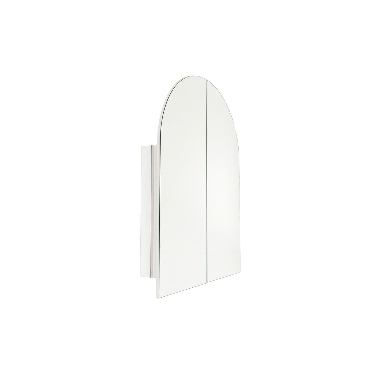 Aura 900x1200mm Arch Mirrored Cabinet with LED Backlight in White-img-1