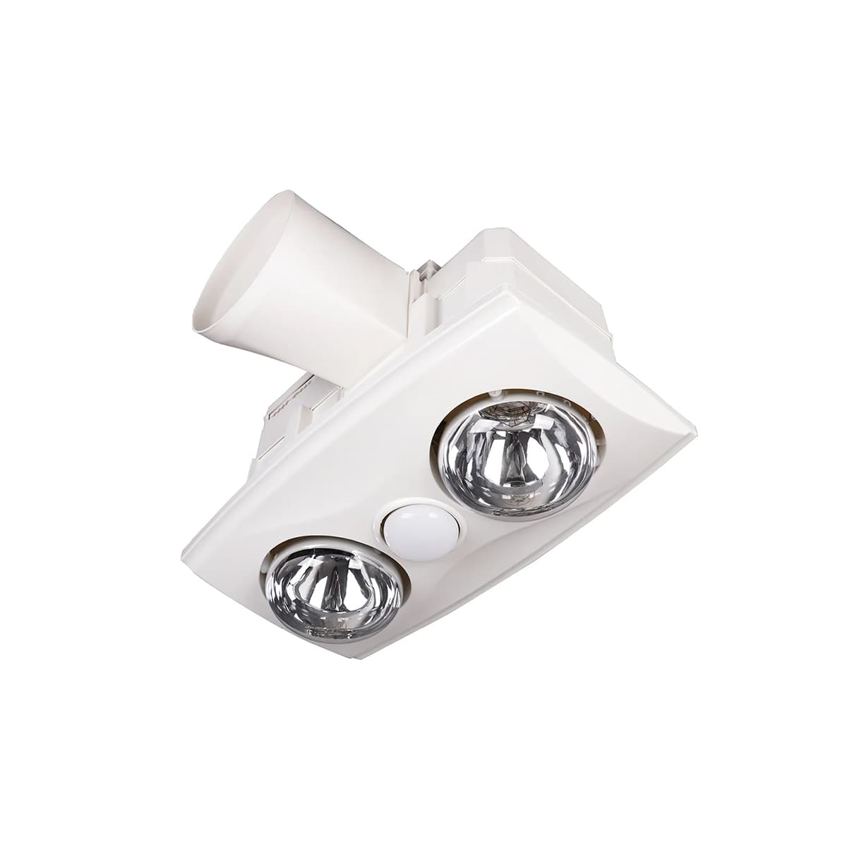 Thermalite 3-in-1 Bathroom Heater, Exhaust Fan and Light in White with 2x 275W Heat Lamps-img-1