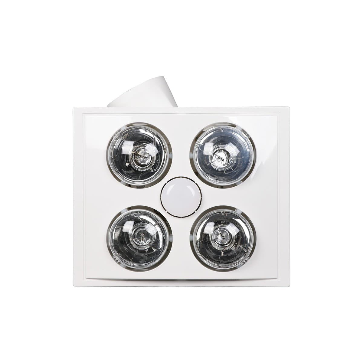 Thermalite Deluxe 3-in-1 Bathroom Heater, Exhaust Fan and Light in White with 4x 275W Heat Lamps-img-2