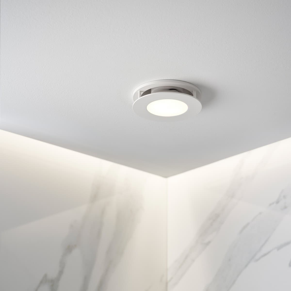Parsec Mini DC Exhaust Fan/LED Light with 114mm Dia Cut Out in White-img-2