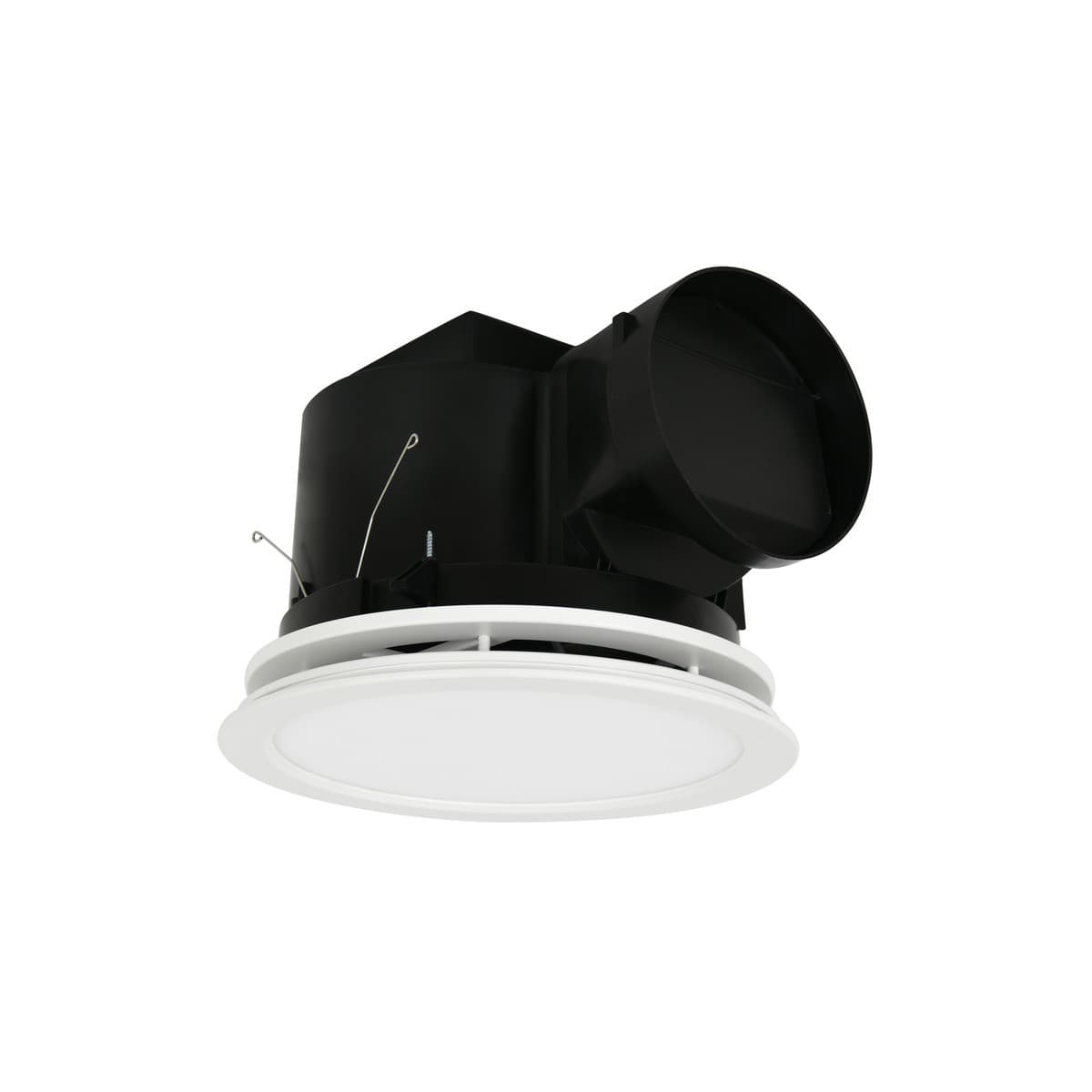 Parsec Small DC Exhaust Fan/LED Light with 240mm Dia Cut Out in White-img-1