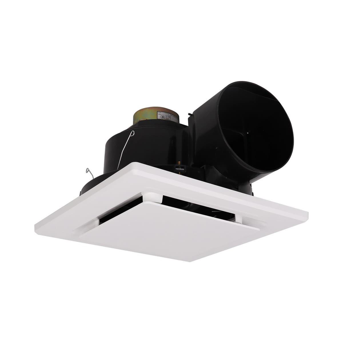 Lucci 250mm Designer Square Exhaust Fan with 290mm Dia Cut Out in White-img-3