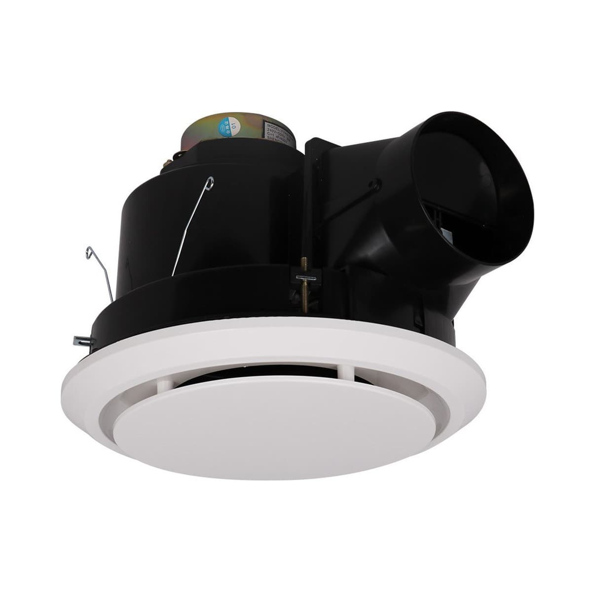 Lucci 200mm Designer Round Exhaust Fan with 240mm Dia Cut Out in White-img-4