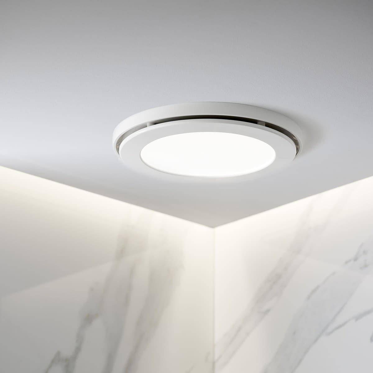 Reef 200mm Round Exhaust Fan and LED Light with 240mm Dia Cut Out in White-img-5