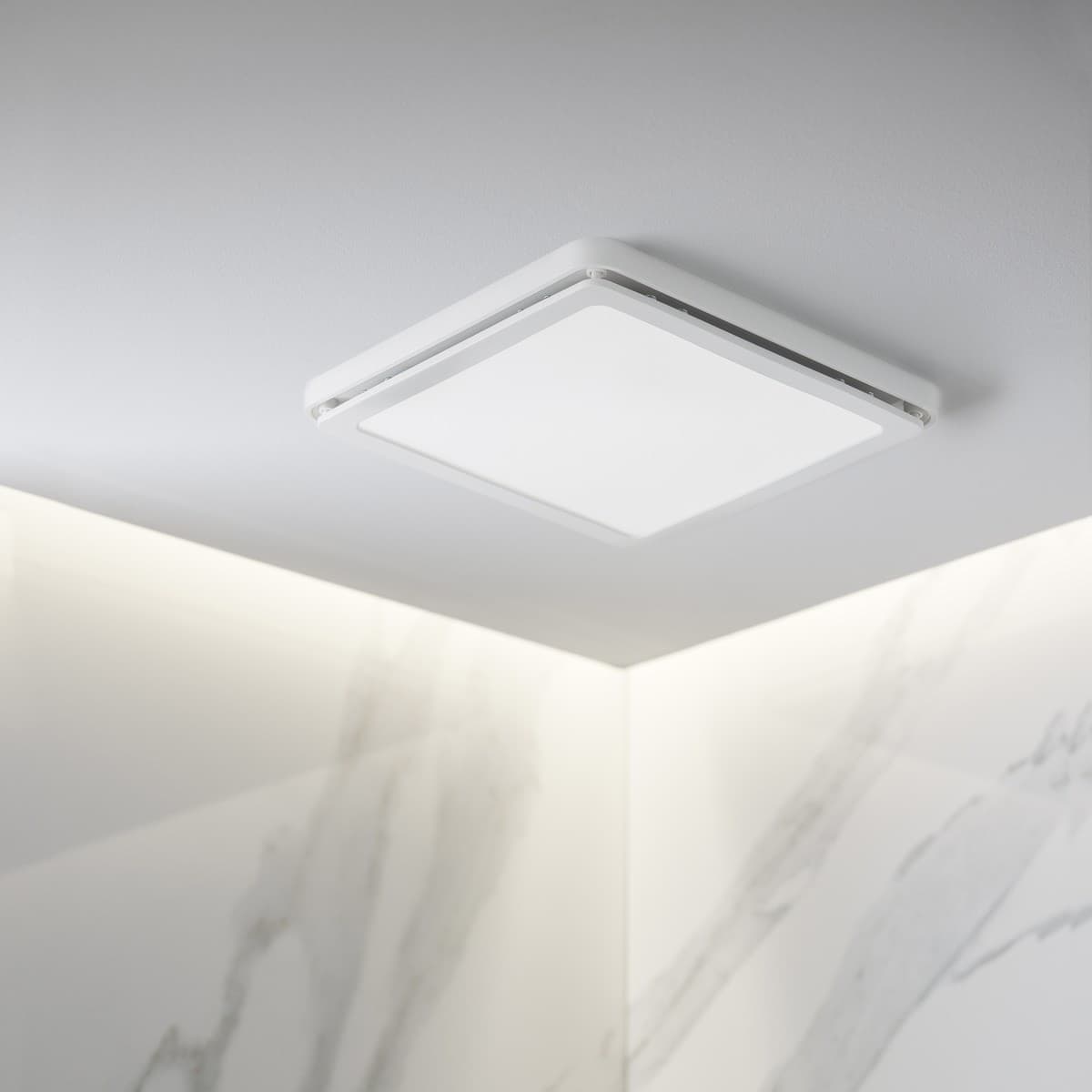 Reef 200mm Square Exhaust Fan and LED Light with 240mm Dia Cut Out in White-img-5