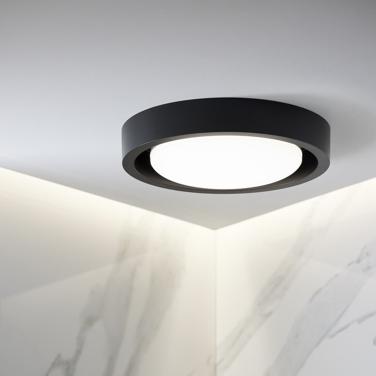 Uno Exhaust Fan and Light with 240mm Dia Cut Out in Black-img-2