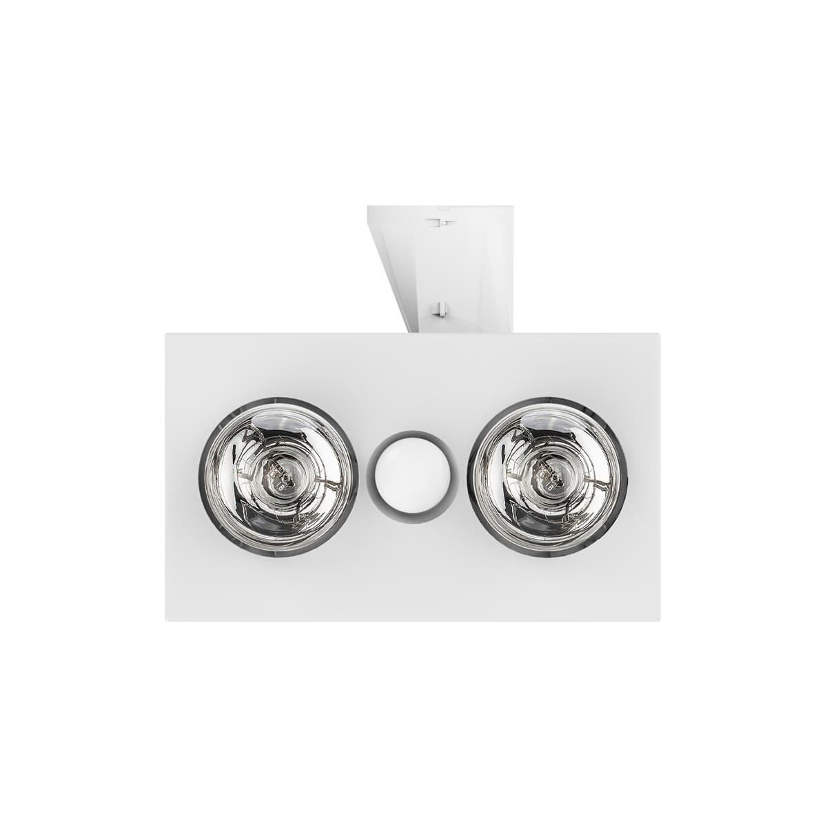 Cali 3-in-1 Bathroom Heater, Exhaust Fan and Light in White with 2 x 275W Heat Lamps-img-2