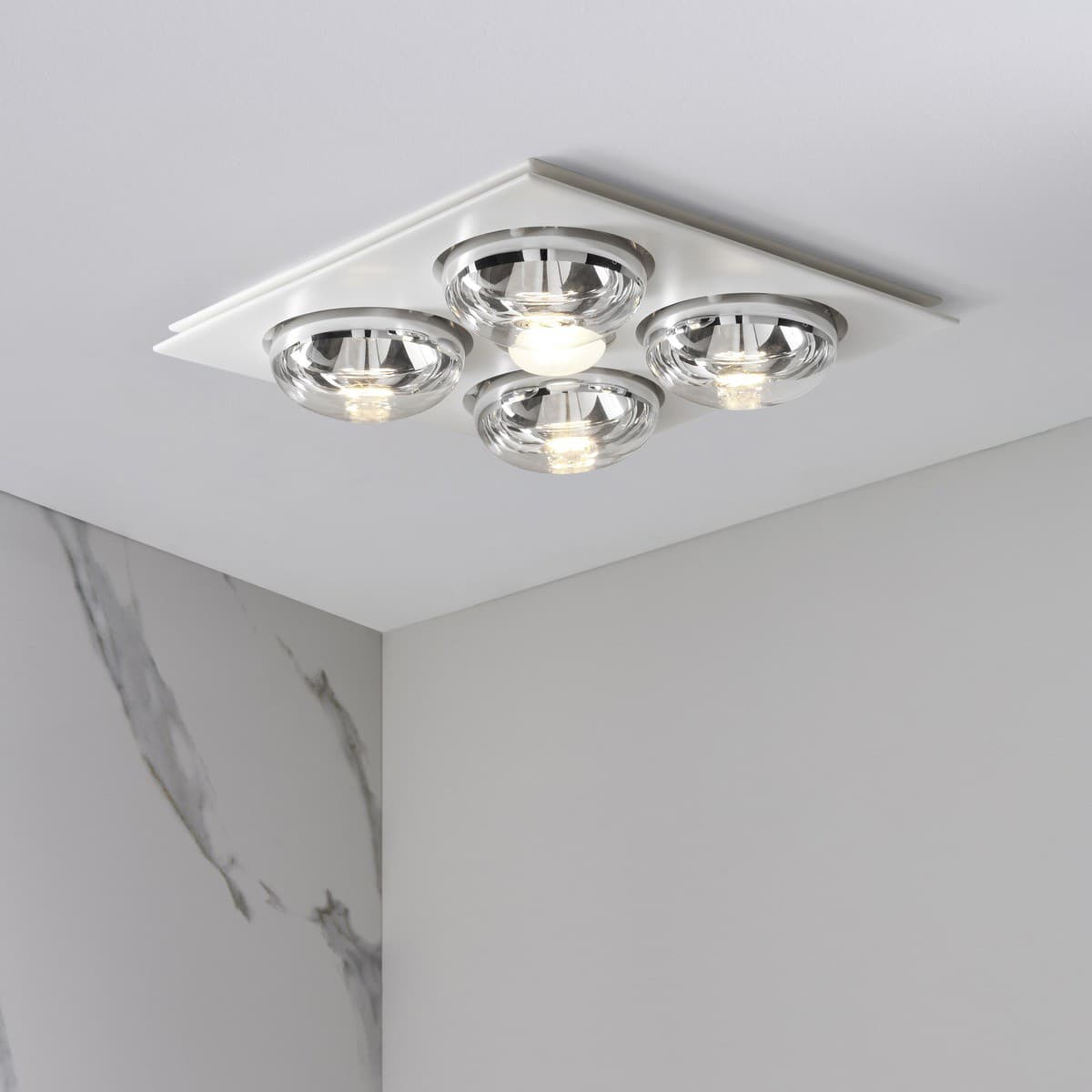 Cali 3-in-1 Bathroom Heater, Exhaust Fan and Light in White with 4 x 275W Heat Lamps-img-5