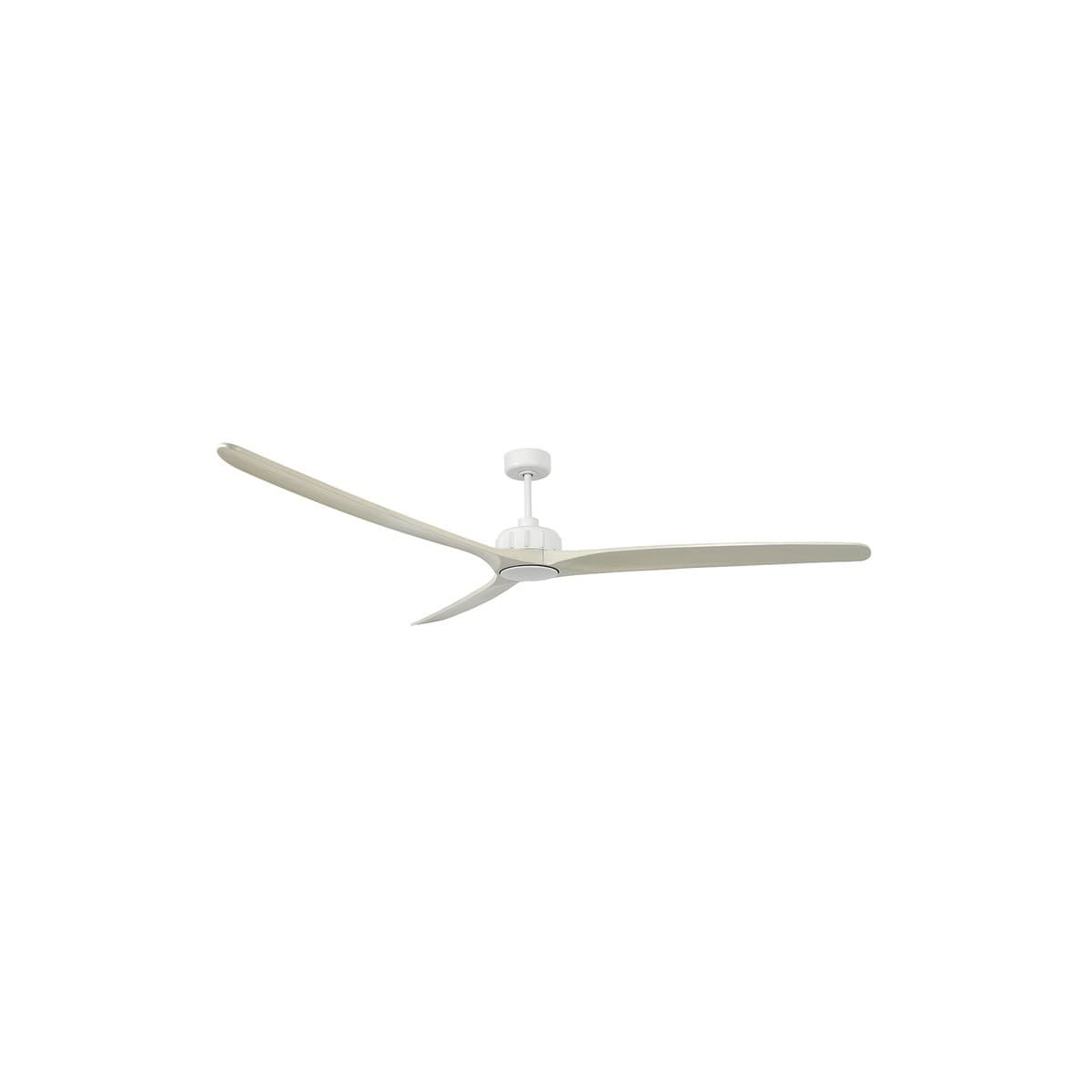 Caelid 254cm DC Fan with Light in White with Whitewash Blades-img-1