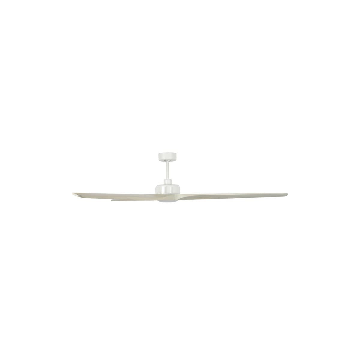 Caelid 254cm DC Fan with Light in White with Whitewash Blades-img-2