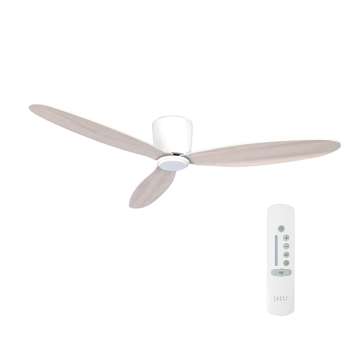 Radar 132cm DC Fan Only in White/Oak-img-2