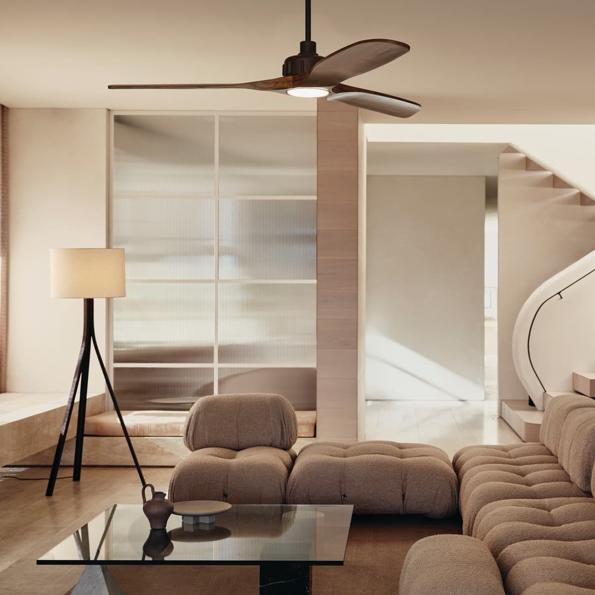 Caelid 152cm DC Fan with Light in Oil Rubbed Bronze with Koa Blades-img-4