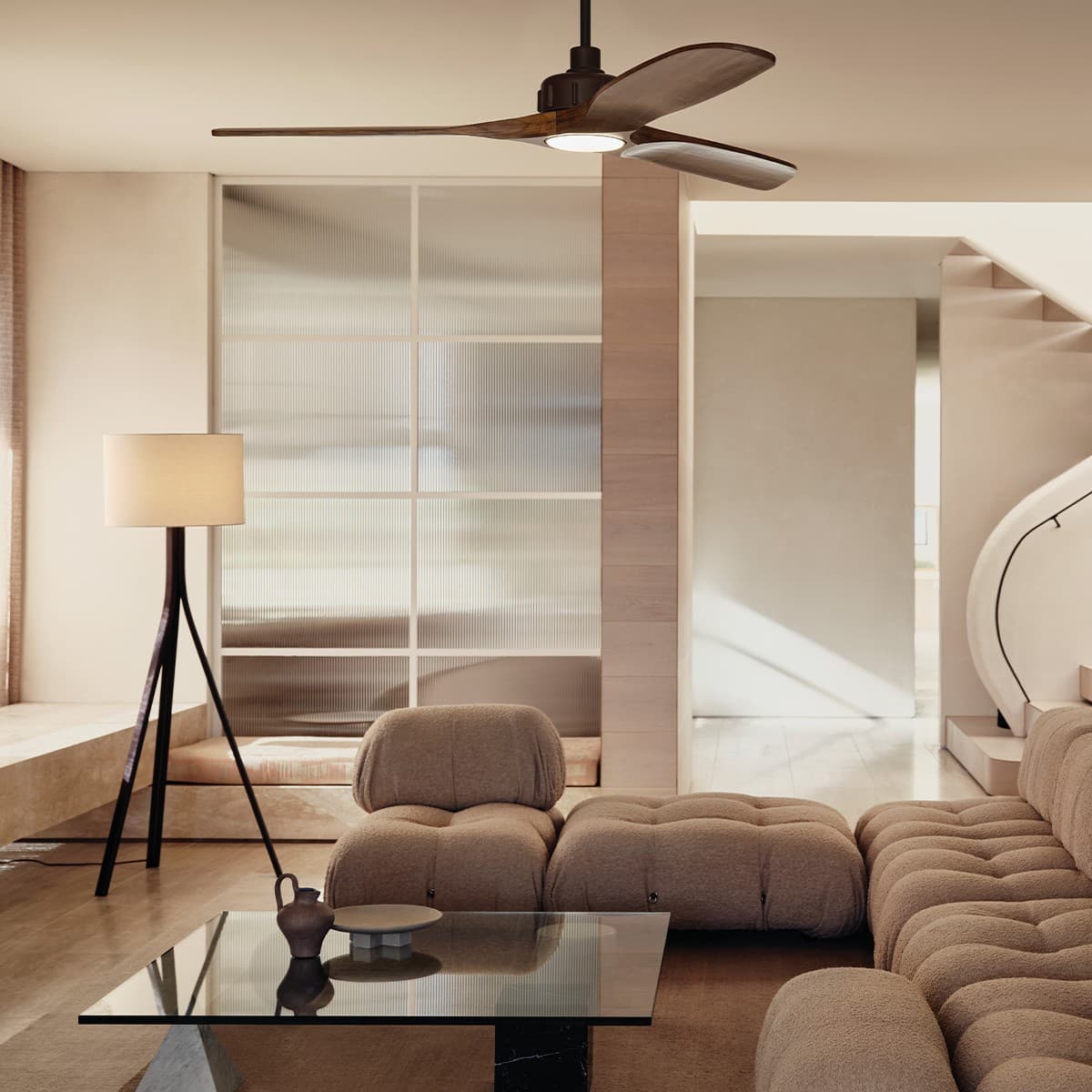 Caelid 152cm DC Fan with Light in Oil Rubbed Bronze with Koa Blades-img-6